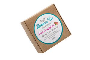 Pink Grapefruit Natural Solid Shampoo for Oily to Normal Hair with Grapefruit and Sweet Orange Essential Oils