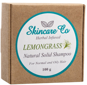 Lemongrass Natural Solid Shampoo for Normal to Oily Hair and Sensitive Scalp