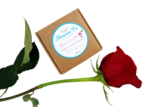 Rose Light Natural Solid Shampoo for Oily and Normal Hair with Rose Essential Oil