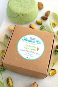 Pistachio Ice Cream Natural Solid Shampoo for Dry Hair with Shea Butter