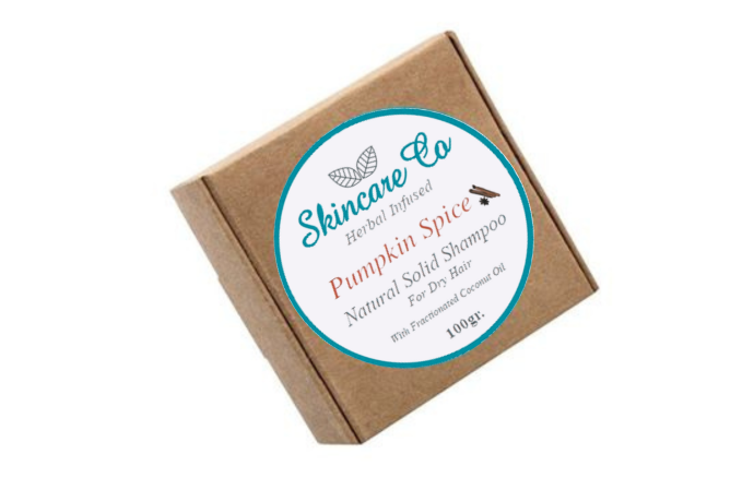 Pumpkin Spice Natural Solid Shampoo for Dry Hair with Fractionated Coconut Oil 100 g - EU and UK