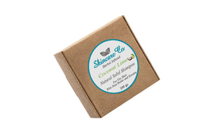 Coconut Lime Natural Solid Shampoo for Dry Hair with Shea Butter and Keratin 100 g
